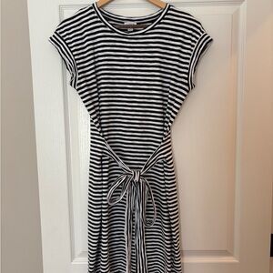 J. Crew Striped Black and White Dress